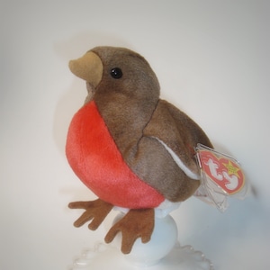 Ty Early Beanie Baby, Early the Robin Bird Beanie Baby, Retired 1998 Beanie Baby, FREE SHIPPING!