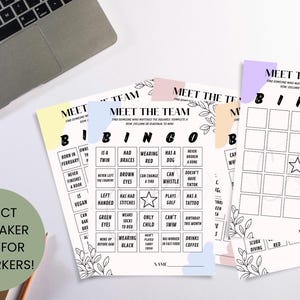 Team Building Games Mingle Bingo Coworker Bingo Icebreaker Games Find The Guest Bingo Employee Favorites Co worker Bingo Class Reunion Games