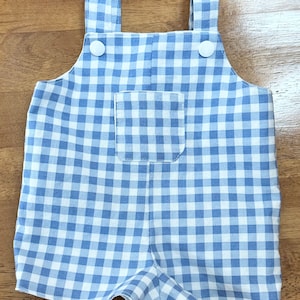 Preemie Shortalls Blue Gingham, 5 pounds ***Clearance***