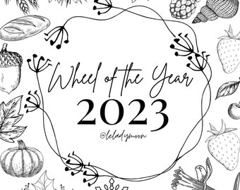 Wheel of the Year Coloring Book Digital Download 10 Pages Printable PDF, Book of Shadows, Grimoire