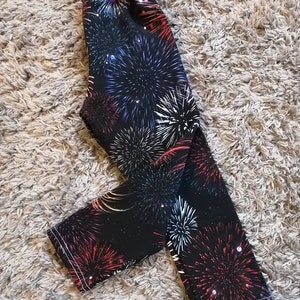 18 month 4th of July fireworks leggings
