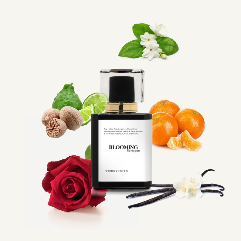 BLOOMING Inspired by V&R FLOWERBOMB Perfume for Women Extrait De Parfum Bergamot Jasmine Orange Vanilla Nutmeg Rose Essential Oils image 4