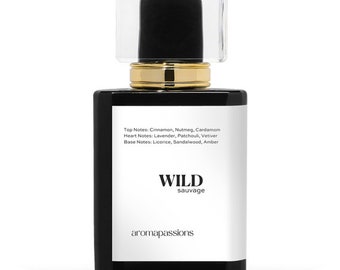 WILD | Inspired by SVGE ELIXIR Perfume for Men | Extrait De Parfum | Grapefruit Vetiver Lavender Nutmeg Cinnamon Juniper Essential Oils