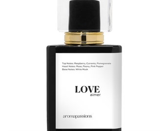 LOVE | Inspired by D ABSOLUTELY BLOOMING Perfume for Women | Extrait De Parfum | Lemon Patchouli Pomegranate Peony Pink Pepper Essential Oil