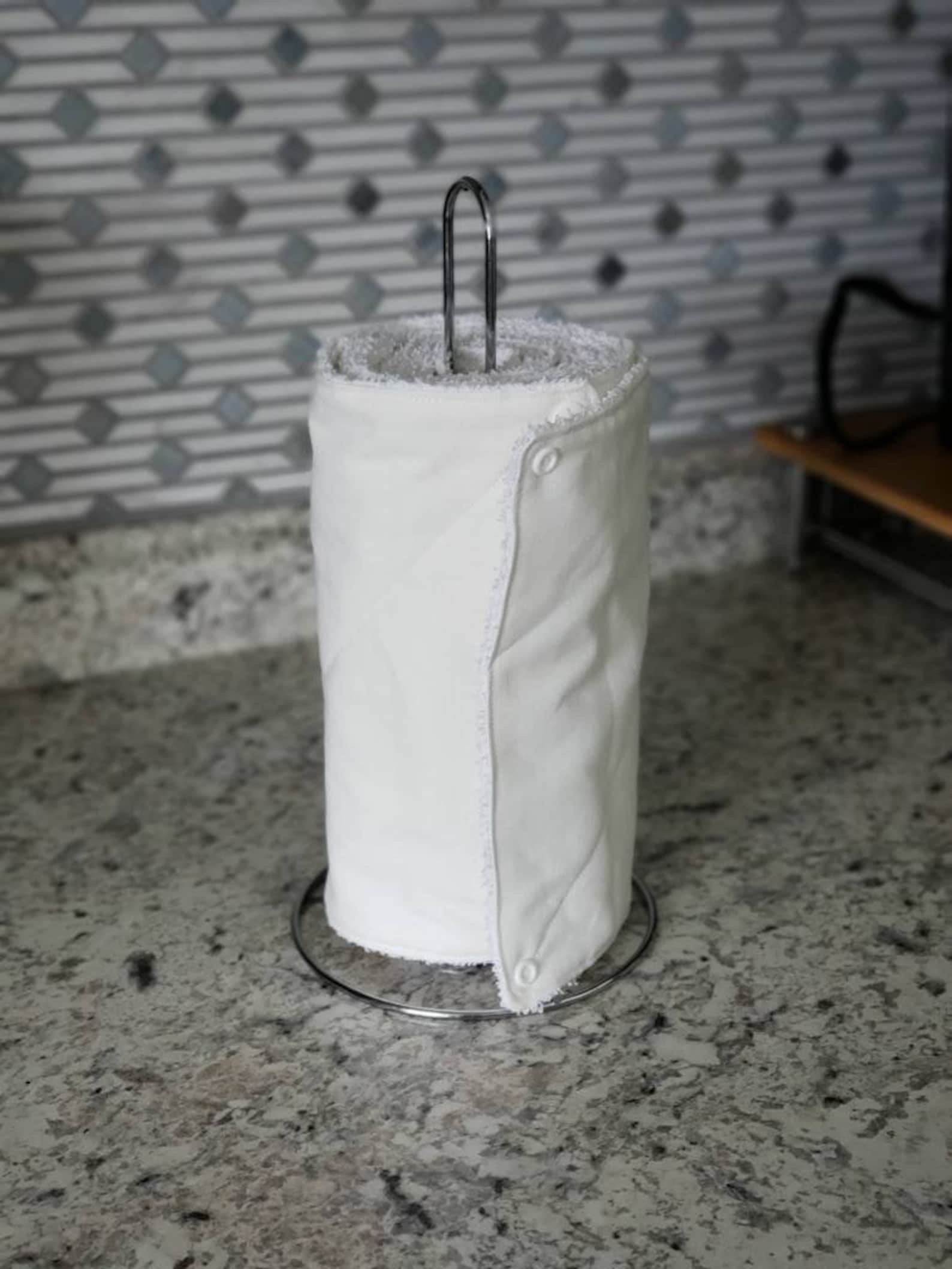All White Reusable Unpaper Towels Kitchen Towels With Snaps Etsy