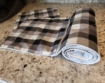 Reusable Paper Towels // Black & White Gingham // Eco Friendly Paperless Towels with Snaps or without Snaps // Zero Waste Kitchen Towels