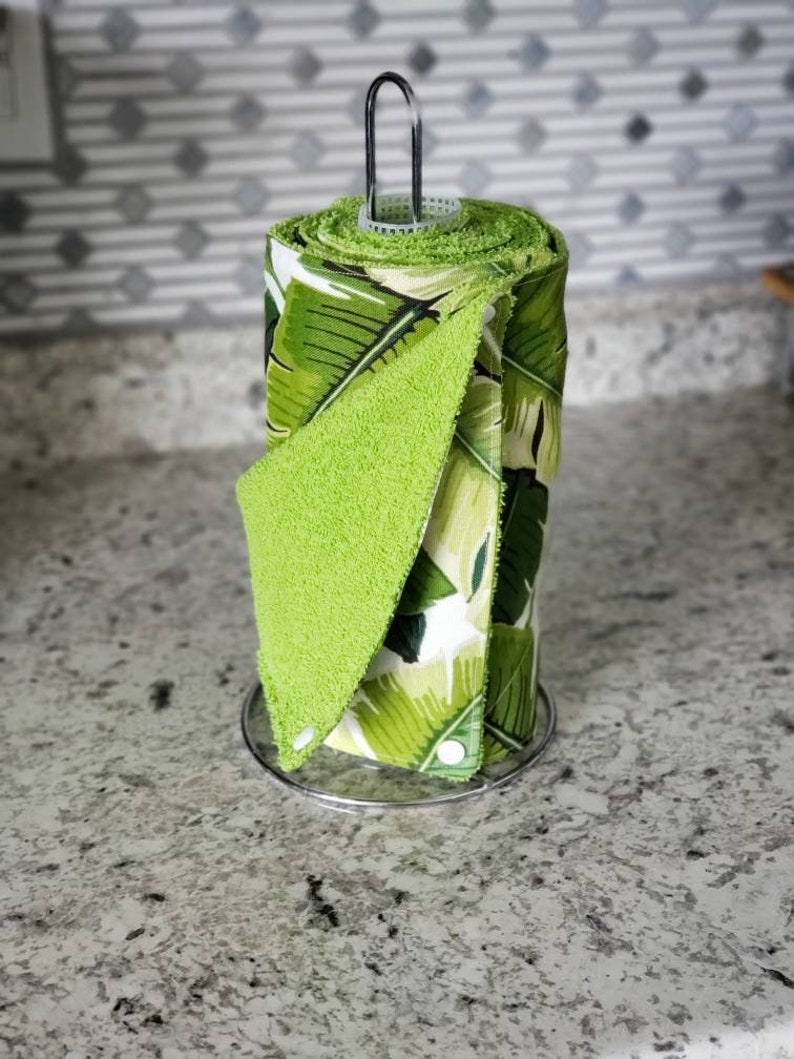 Reusable unPaper Towels Green Palm Leaves Snap together Etsy