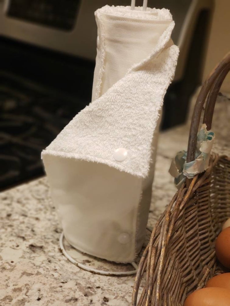 Half Sheet White Reusable Unpaper Towels With Snaps & Custom Etsy
