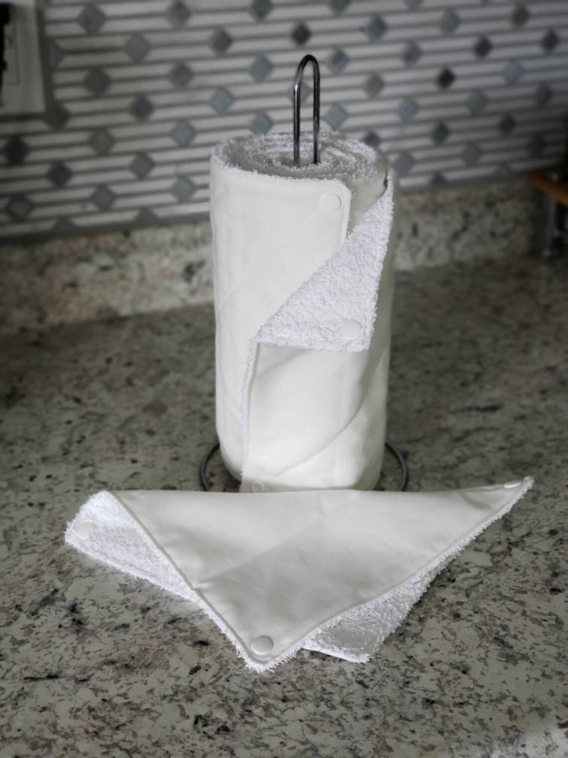 Reusable Unpaper Towels With Snaps White Kitchen Towels Snap Etsy