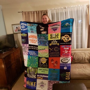 Handmade Memory Quilt: T-Shirt, Baby Clothes, & Jersey Keepsake