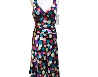 Vintage Mica Silk Polka Dot Dress- small 4
