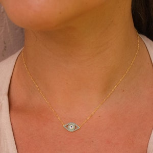 Gold Vermeil Evil Eye Necklace: Turquoise Charm, Protection Jewelry