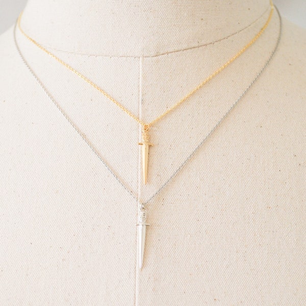 Dagger Necklace,Dainty Dagger,Dainty Sword,Gold Dagger,Silver Dagger,Gold Dagger Necklace,Gold Sword Necklace,Gold Filled,Sterling Silver