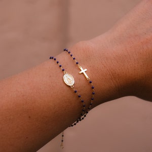 Pulseras de cadena delicada Virgen de Guadalupe para mujer, regalos para hermana, pulsera de protección, regalos para ella, regalo de joyería de pulsera religiosa