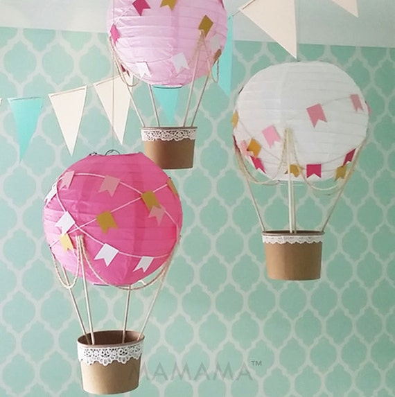 Hot Air Balloon Nursery Decoration Diy Kit Hot Air Balloon Etsy