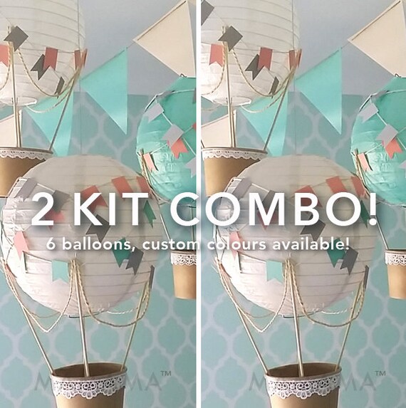 Whimsical Hot Air Balloon Decoration Diy Kit Hot Air Balloon Etsy