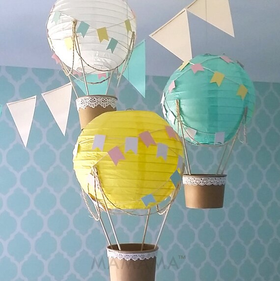 Hot Air Balloon Decorations Hot Air Balloon Nursery Hot Air Etsy