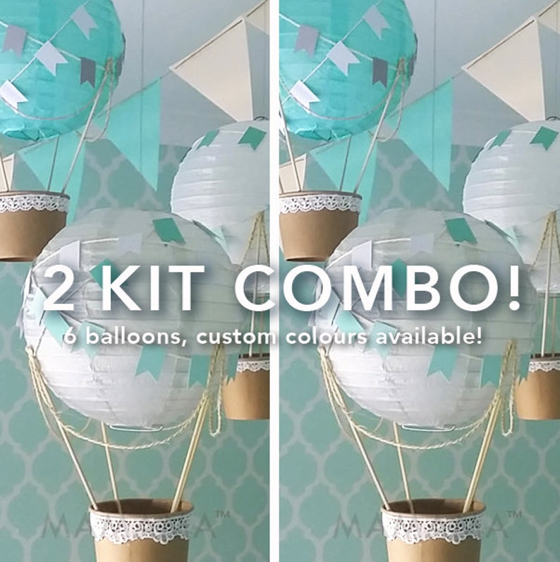 Hot Air Balloon Decor Up Up And Away Travel Theme Party Hot Etsy