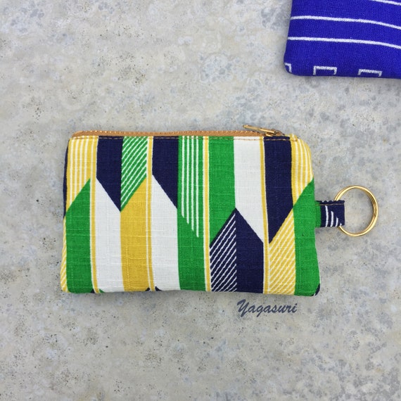 Coin Wallet Keychain Pouch Small Keychain Wallet Card Holder Wallet Minimalist Slim Wallet Japanese Fabric Coin Purse