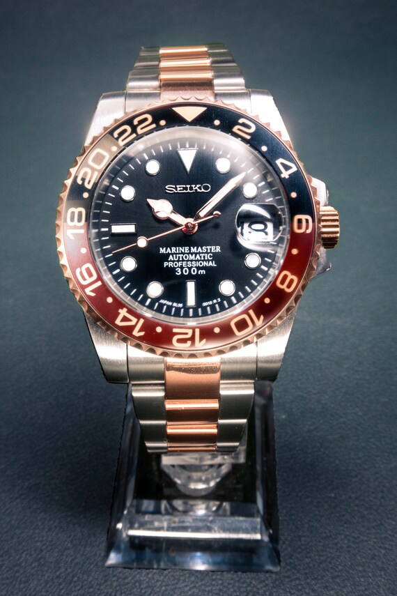 Seiko NH36A Two-tone Rose Gold 40mm Divers Mod Watch | Etsy UK