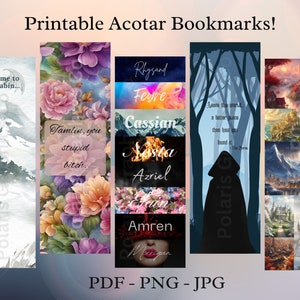 Acotar Lesezeichen Rhysand, Feyre, Night Court zum Ausdrucken (digitaler Download)