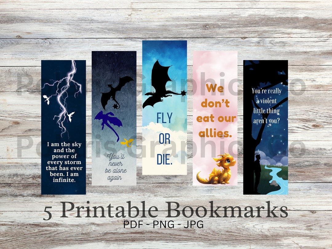 Fourth Wing Bookmarks Printable, Fantasy Books, Book Lovers, DIY ...