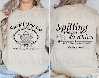 Suriel Tea Co, Acotar Svg, Book Lover Png, Una Corte de Espinas y Rosas, La Corte Nocturna, Descarga Digital, Descarga Instantánea, SVG, PNG, JPG