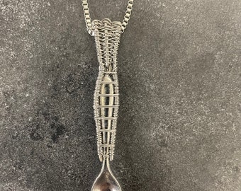 Wire wrap Spoon with chain