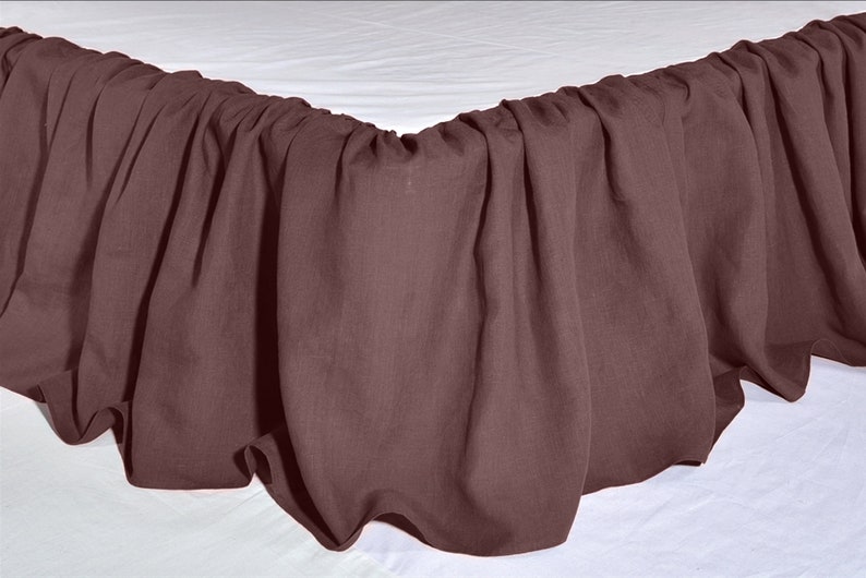 Linen BedSkirt DROP length 16 18 20 Etsy