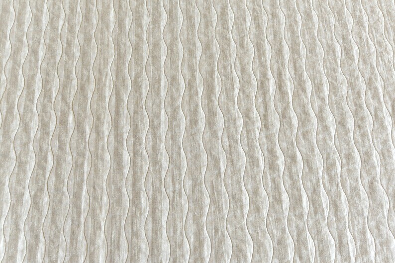 Stonewashed Natural Linen Bedspread Provincial Style Striped Bed Cover Light Weight Blanket Throw LifeInLinenStudio Stonewashed Linen OOAK