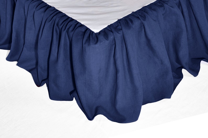 Linen BedSkirt DROP length 16 18 20 Etsy