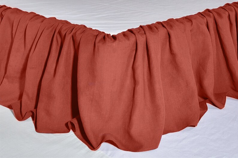 Linen BedSkirt DROP length 16 18 20 Etsy