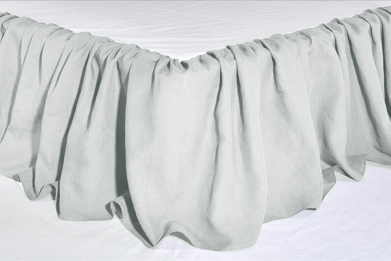 Linen BedSkirt DROP length 16 18 20 Etsy