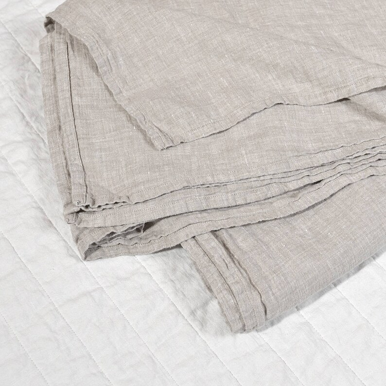 Linen Flat Sheet Stonewashed Softness Luxury Linen Top Flat Etsy