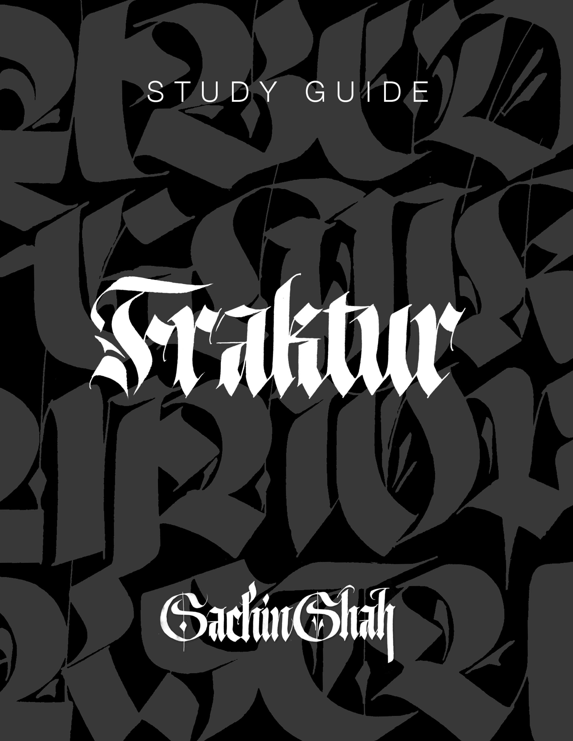 Blackletter (Fraktur) Grid Sheet - For 6mm Pilot Parallel Pen or Nib