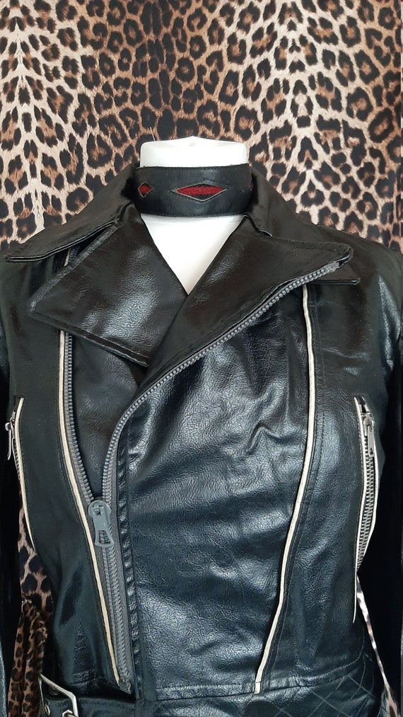 Vintage 1970's biker real leather womens jacket - image 8