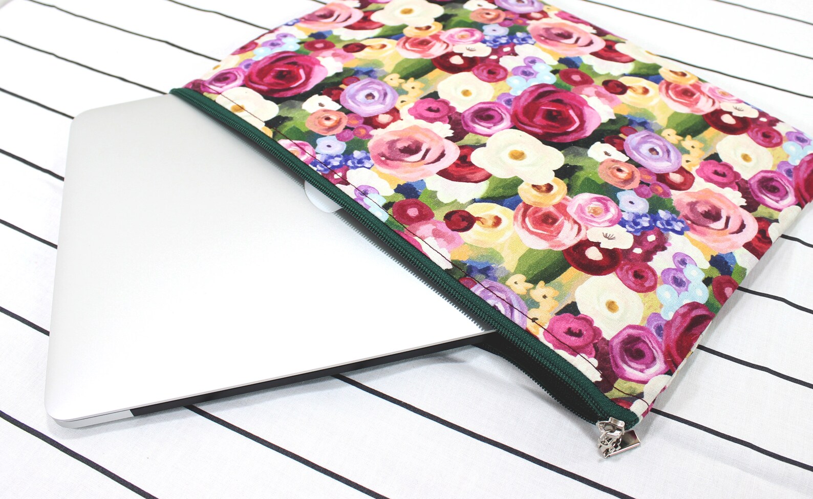 Zippered Laptop Case 16 Inch Macbook Sleeve Floral Rose Etsy UK