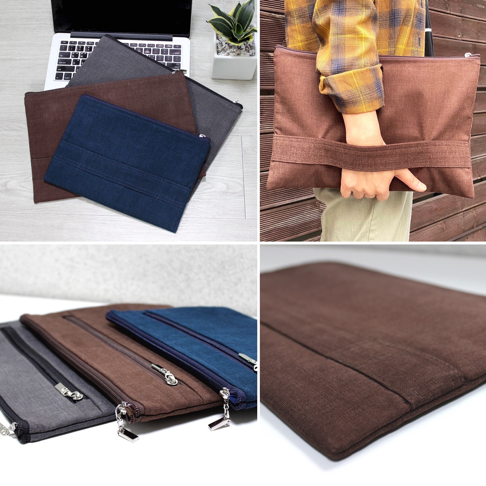 Macbook Pro Sleeve 15 Inch Zippered Laptop Case Blue 16 Etsy Australia