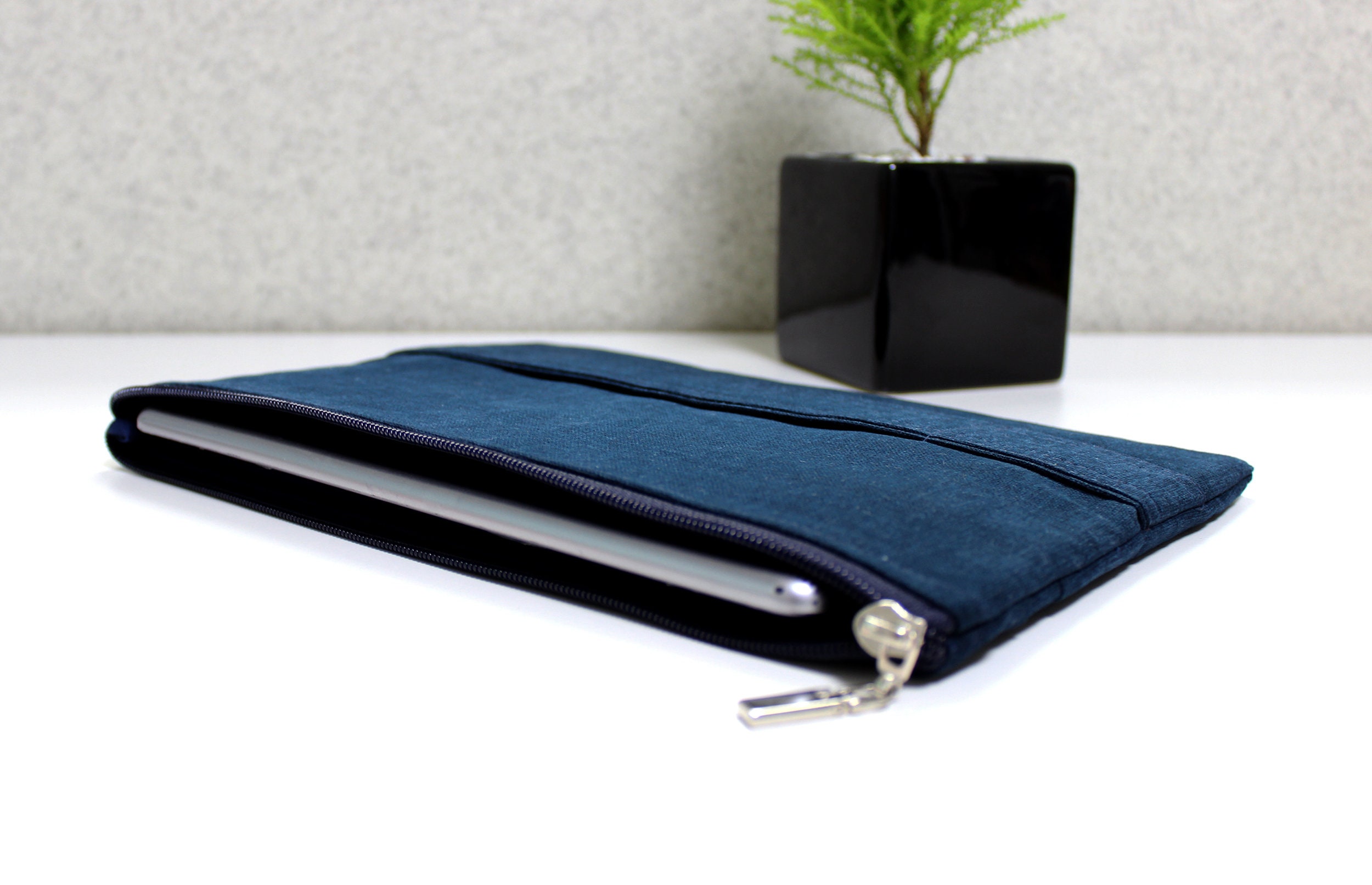 Macbook Pro Sleeve 15 Inch Zippered Laptop Case Blue 16 Etsy Australia