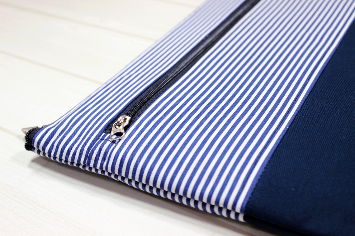 Macbook Air Sleeve 12 Inch Laptop Case Blue Stripe Sleeve Etsy