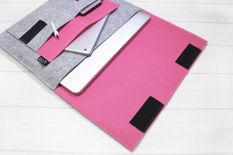 Minimal laptop pouch pink laptop sleeve felt laptop sleeve Etsy