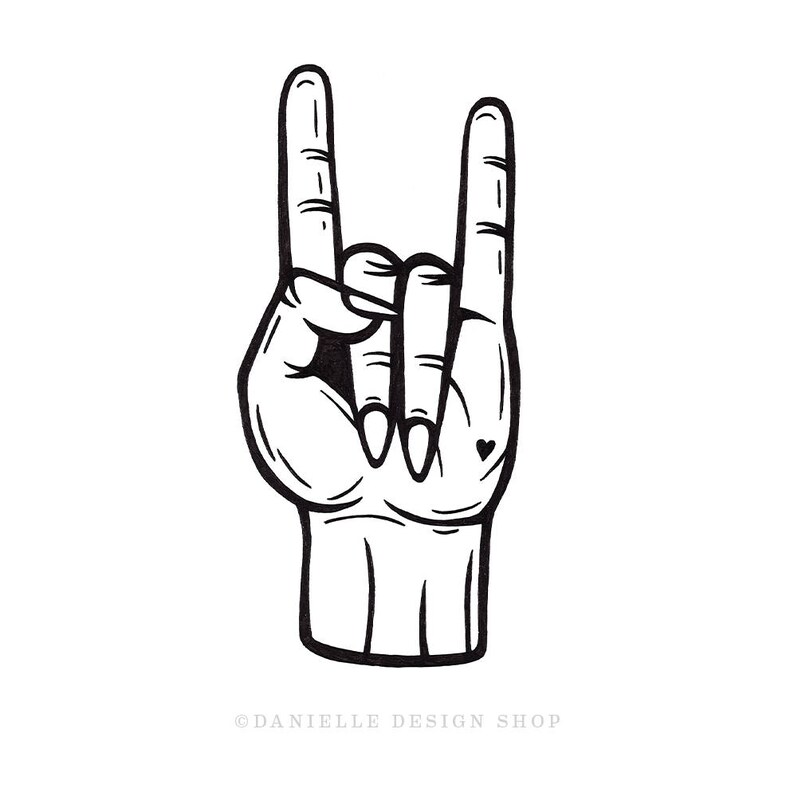 Rocker Hand Drawn Print | Etsy