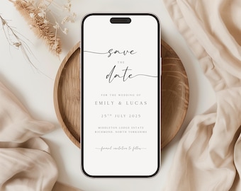 Save the Date Evite, Save The Date Template, Electronic Save The Date Invite, Text Message Invite, Electronic Wedding Invitation