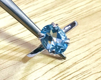 Handmade Blue Topaz Sterling Silver Ring: December Birthstone