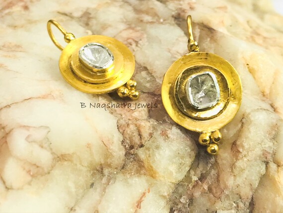 Popular diamond polki /& Champangne diamonds 925 sterling silver pendant jewelry