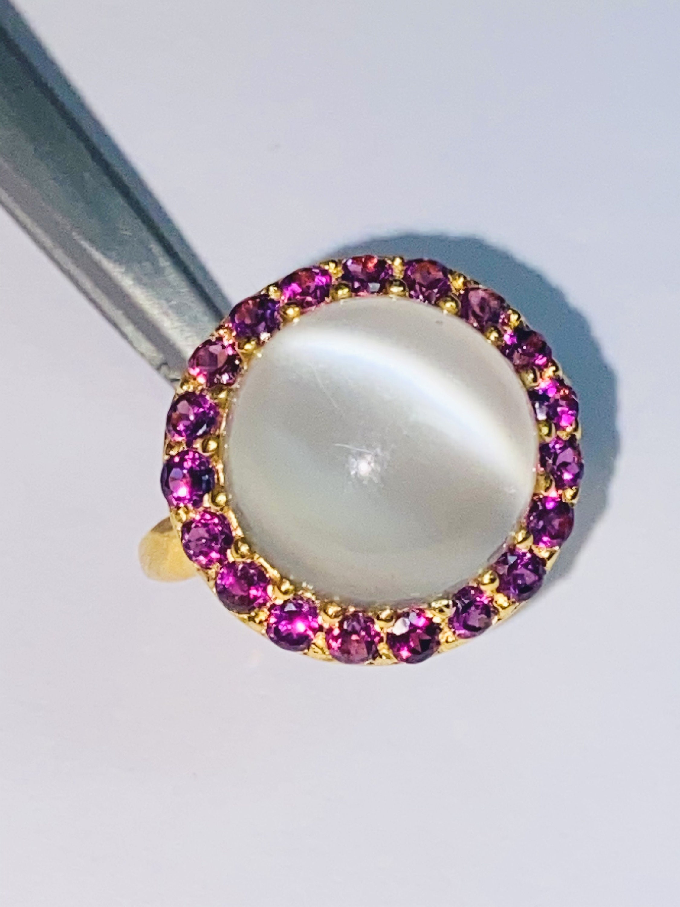 CAT'S EYE MOONSTONE Rarest Edwardian Style jewelry 14k Etsy