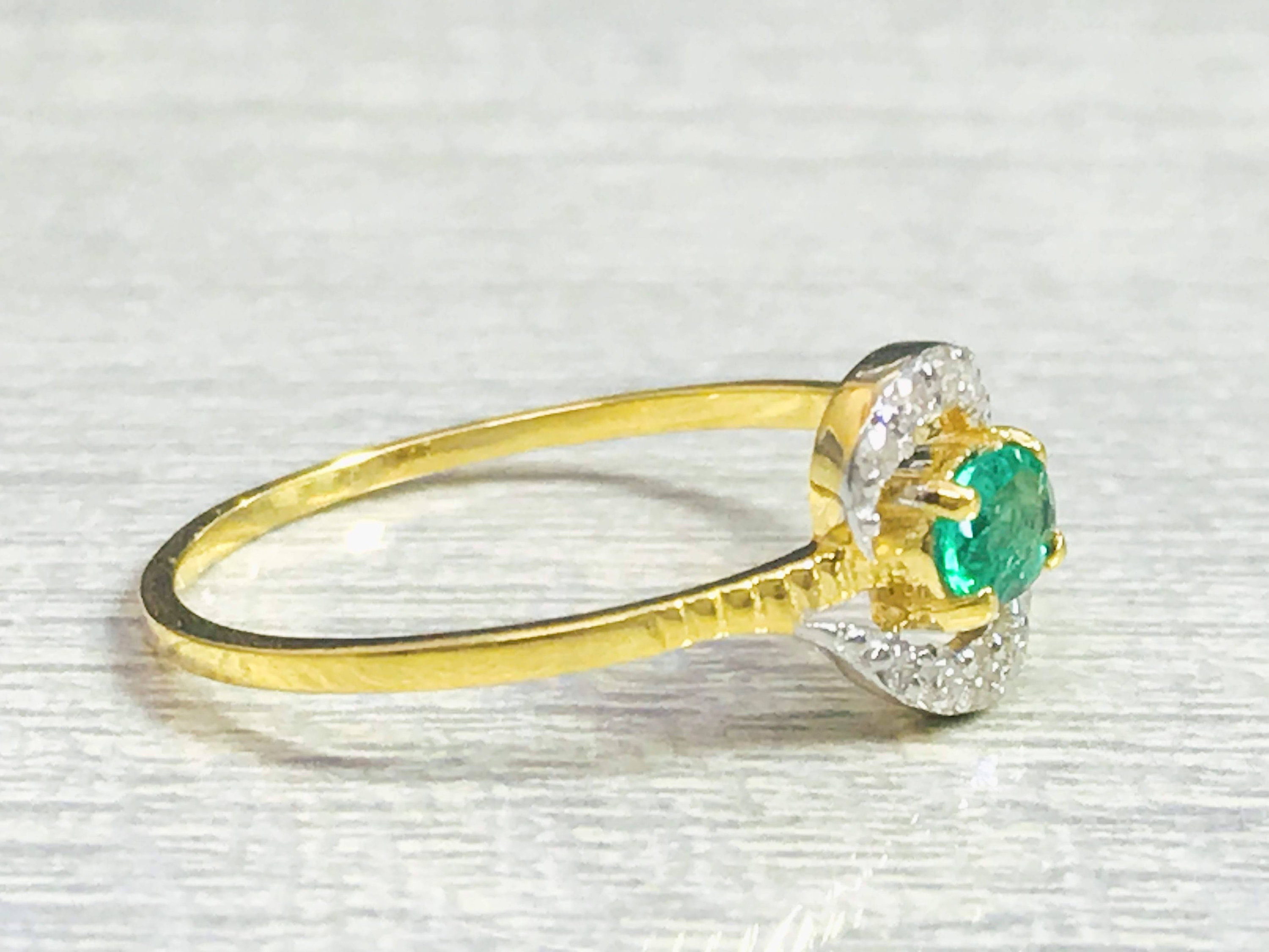 EMERALD PROMISE Ringssolid 14k Gold Ring May Birthstone Ring - Etsy ...