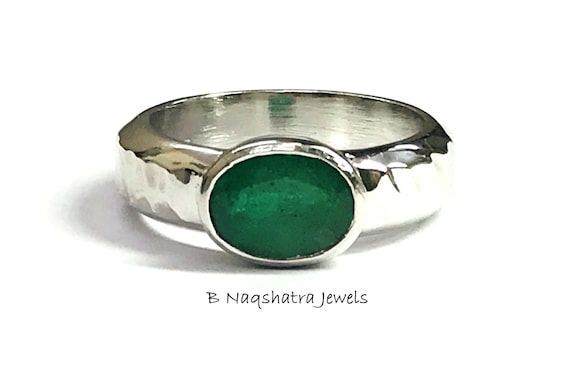 925 Sterling Silver Natural Certified 9Ct Oval Shape Emerald Valentine Mens Ring 925 Sterling Silver Natural Certified 9Ct Oval Shape Emerald Valentine Mens Ring