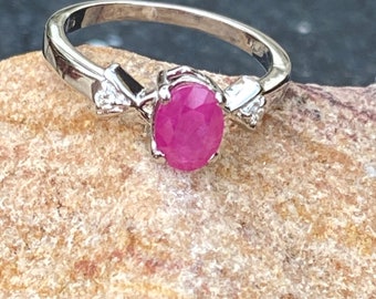Ruby Stackable Ring  Dainty Ruby Ring, July Birthstone, Ruby Gemstone, Promise Ring For Her