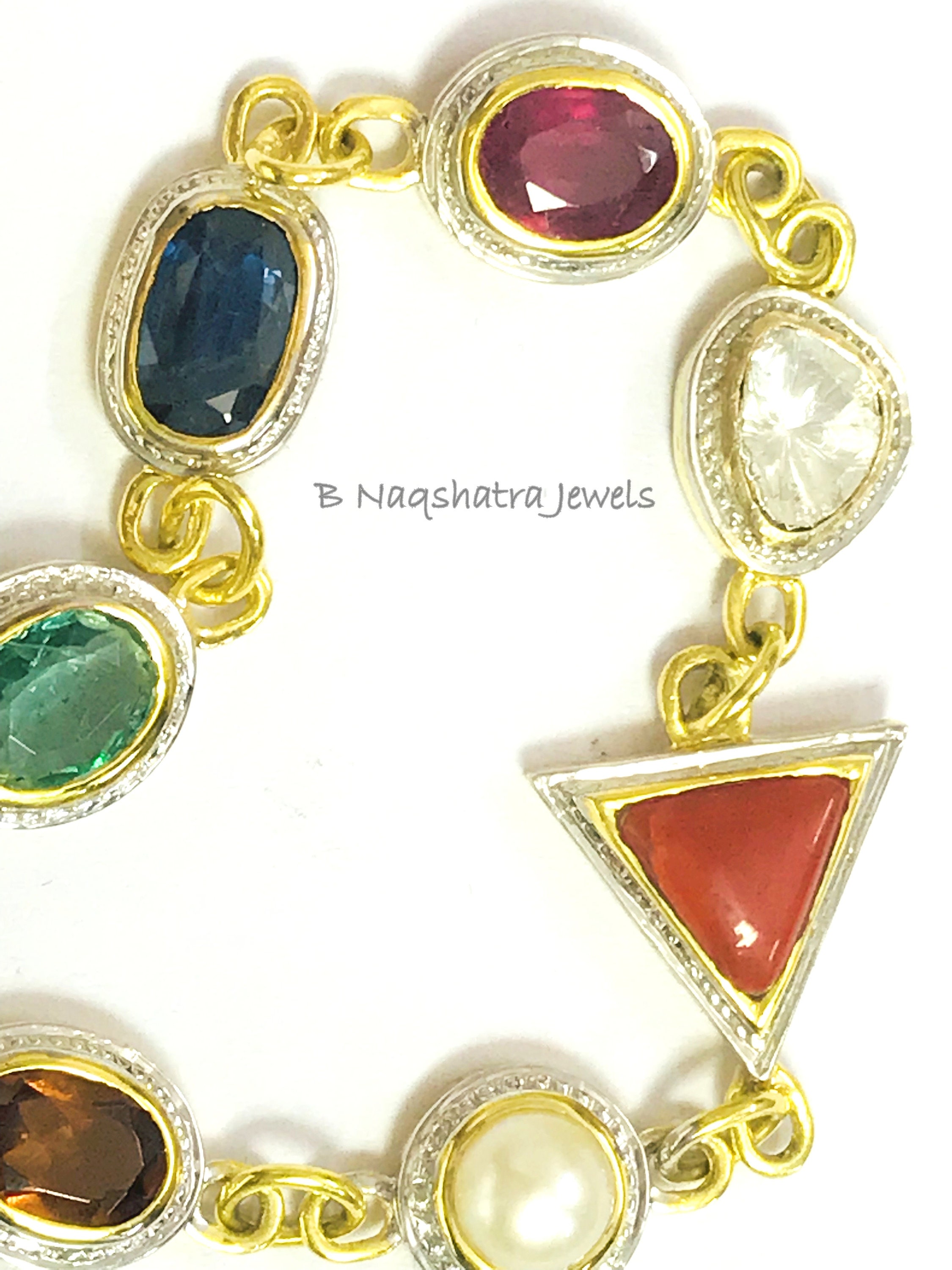 Navratna chain bracelet by Pippa Small | Finematter